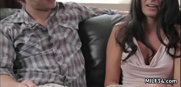 Horny MILF And Greasy Garage Cock